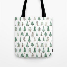 sketchy evergreen pattern Tote Bag