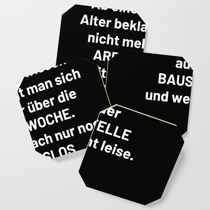 handwerker sprüche bauarbeiter sprüche Coaster by HBfunshirts Society6