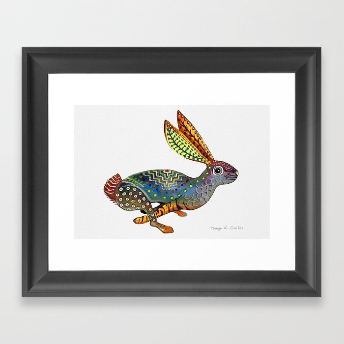Rabbit Alebrije Framed Art Print