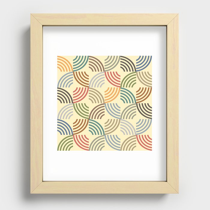 Curve Mixed Up Design Recessed Framed Print