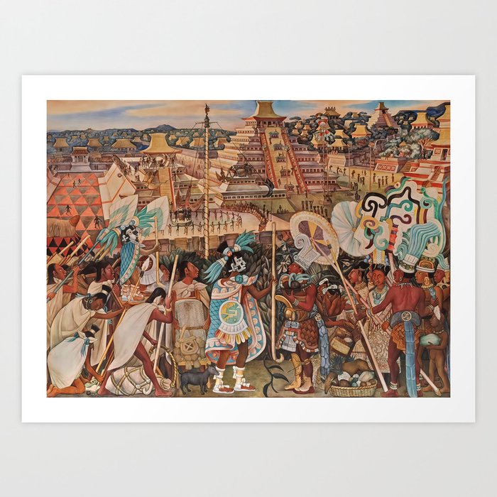 Diego Rivera Totonaca Civilization Murals of the National Palace II Art Print