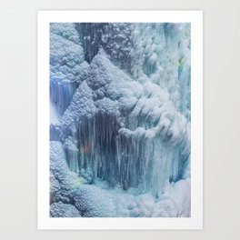 Frozen Waterfall in Banff, Alberta Art Print
