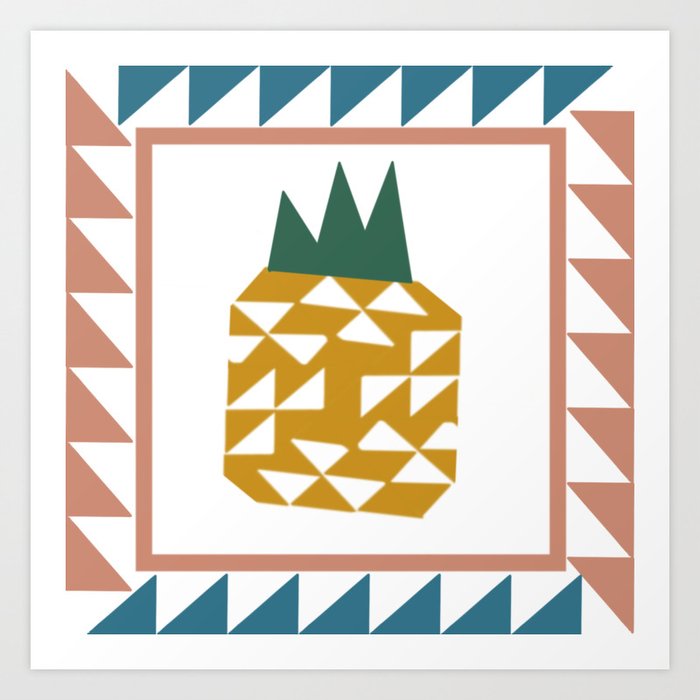 Modern Pineapple Art Print