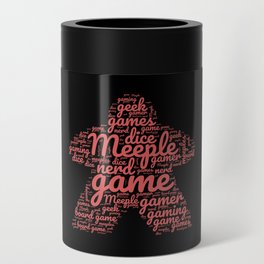 Red Meeple Board Game Geek Word Art Can Cooler