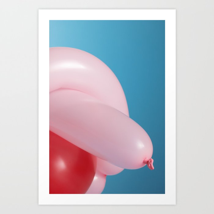 Pink and Red Balloons Art Print