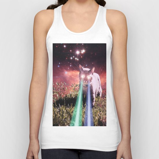 Mega Space Cat Rising Unisex Tank Top