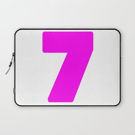 7 (Magenta & White Number) Laptop Sleeve