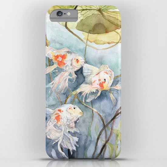 Koi Fish Painting, Underwater Water Lily iPhone Case by ...