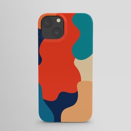 Retro 70's and 80's colorful fluid abstraction iPhone Case