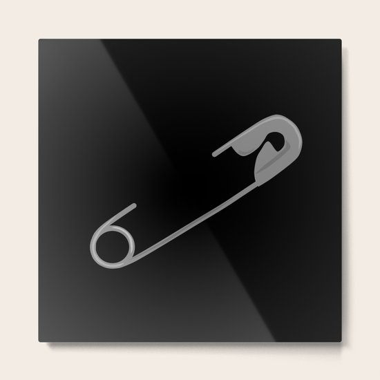 Safety Pin Metal Print