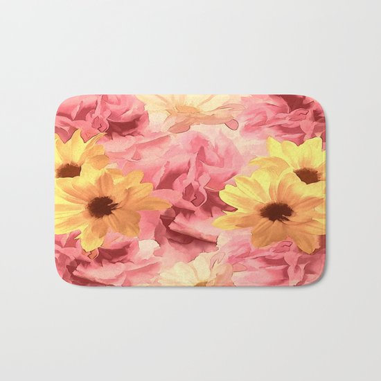Summer Day Floral Bath Mat