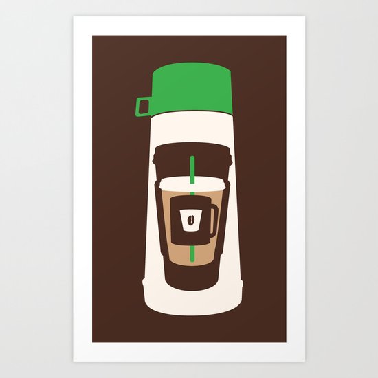 The Coffee Stacker Art Print