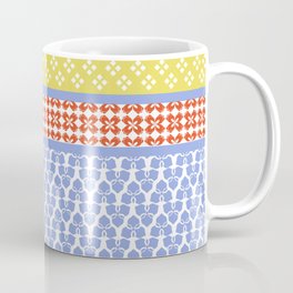 Japanese Stile Geometric Motif Shibori Pattern Coffee Mug
