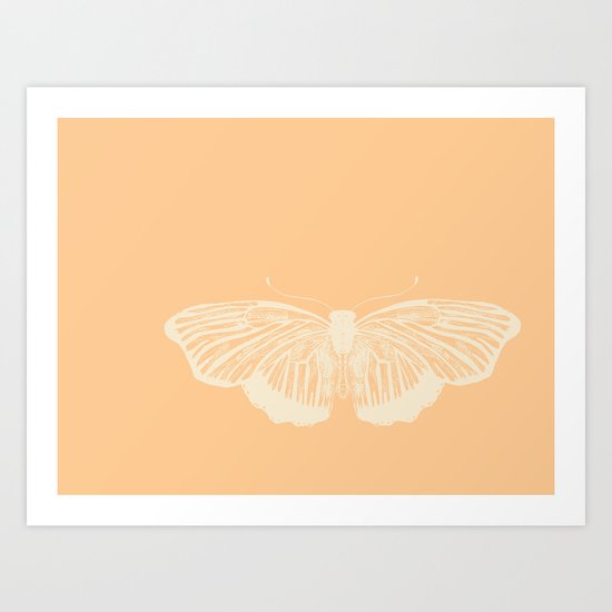 Mariposa Peach Art Print