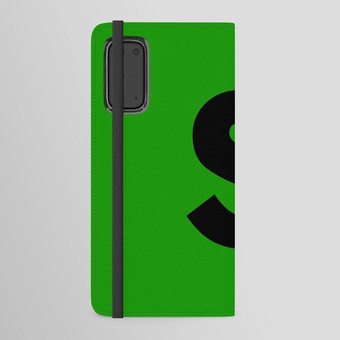 letter S (Black & Green) Android Wallet Case