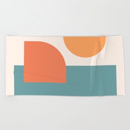 Vintage Summer Beach Geometric Beach Towel