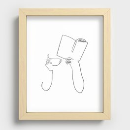 Book & Coffee Recessed Framed Print