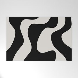 Black and white streams Welcome Mat