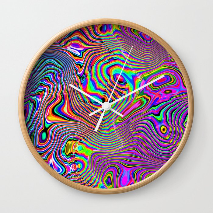 Funky liquid shapes Wall Clock