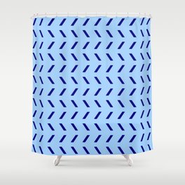 Funnies stripes 27 blue Shower Curtain