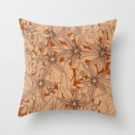 deadly nightshade rust Throw Pillow