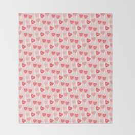Valentine's Day Mugs Pattern Throw Blanket