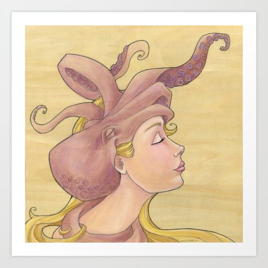 The Octopus Mermaid 11 Art Print