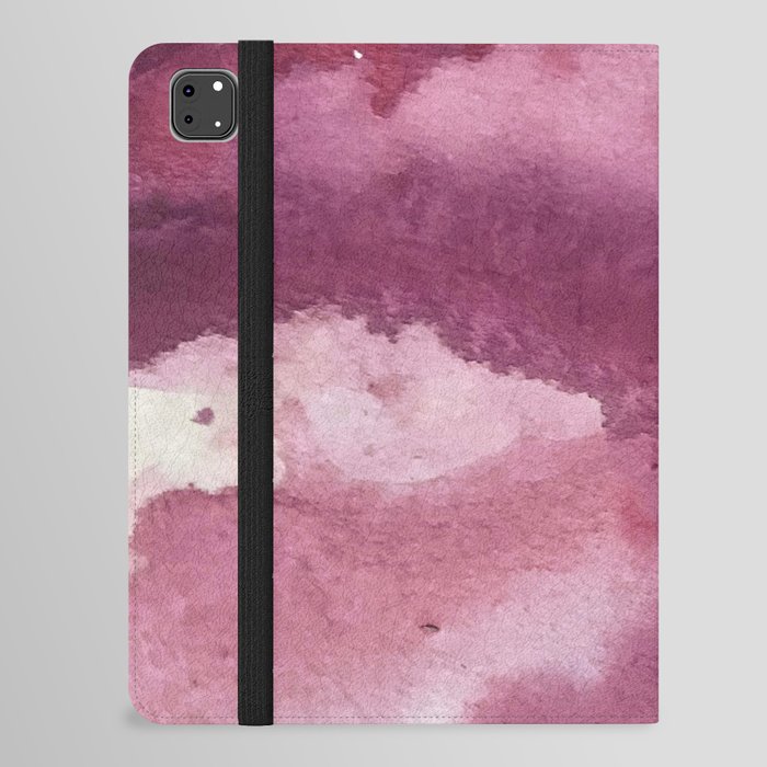 Blushing [2]: a minimal abstract watercolor and ink piece in shades of purple and red iPad Folio Case