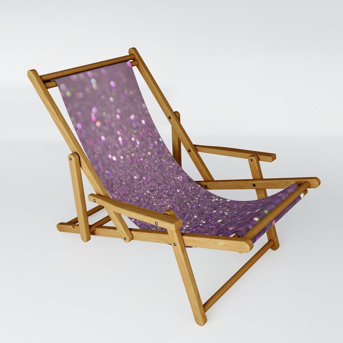 Purple Iridescent Glitter Sling Chair