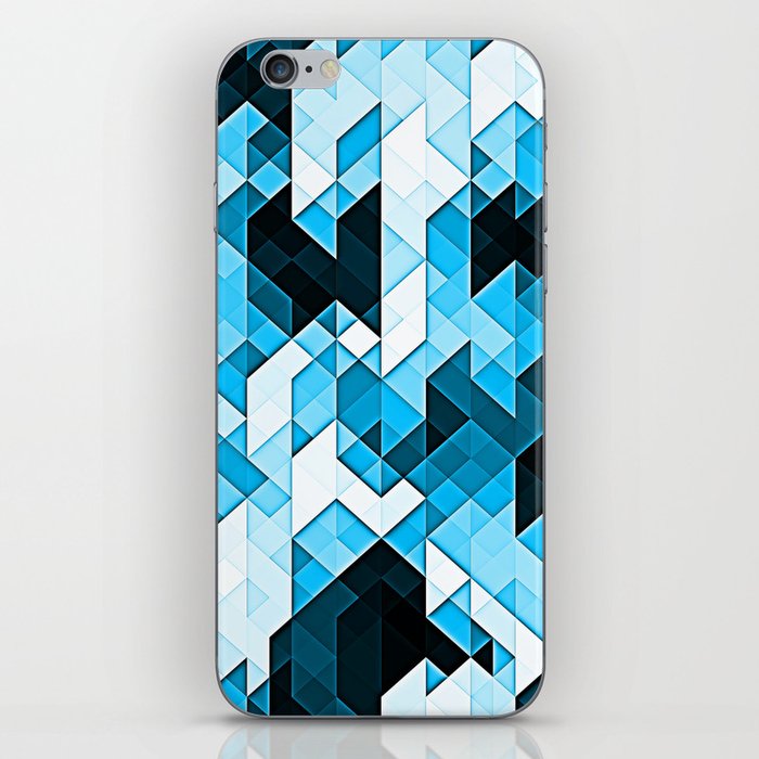 Blue Crystal Confusion iPhone Skin