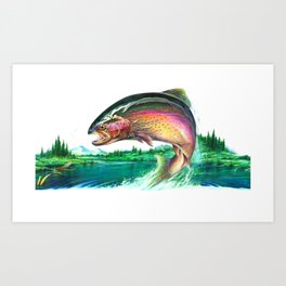Rainbow Trout Art Print