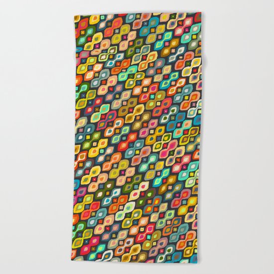 Varsha ikat pop Beach Towel