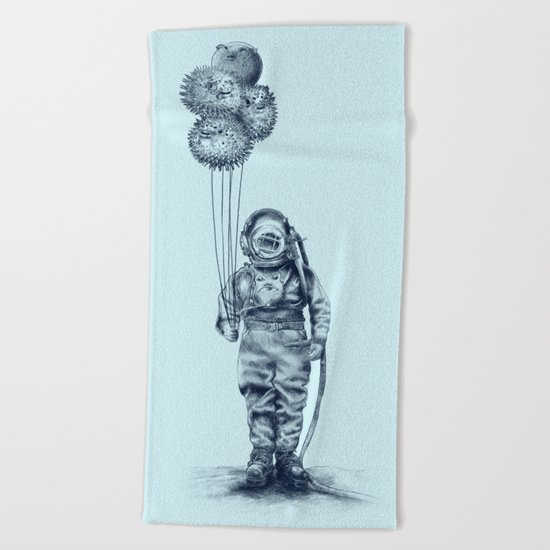 Balloon Fish - monochrome option Beach Towel