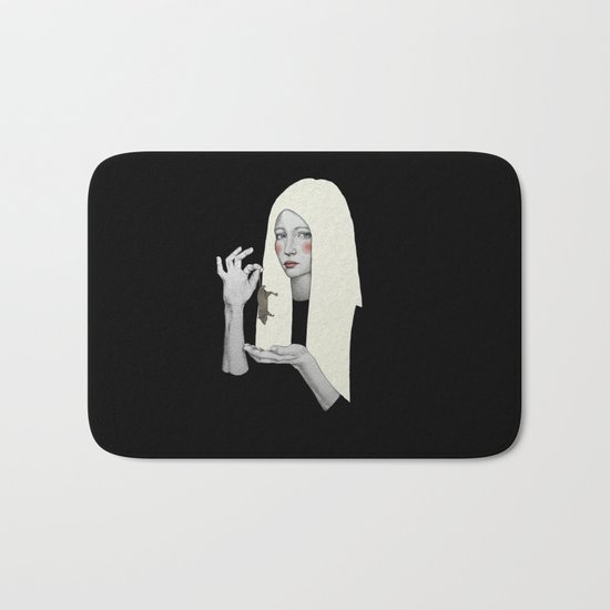 Vana in black Bath Mat