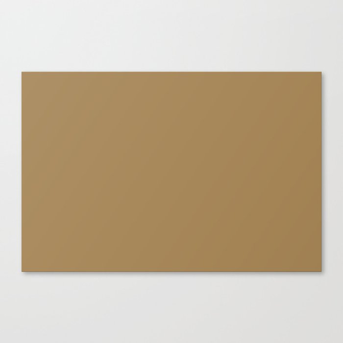 Dark Golden Brown Solid Color Pairs PPG Tattle Tan PPG1093-7 - All One Single Shade Hue Colour Canvas Print