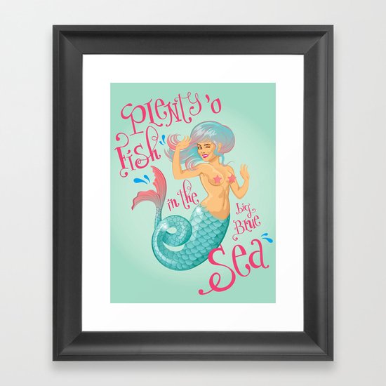 Plenty 'o fish Framed Art Print