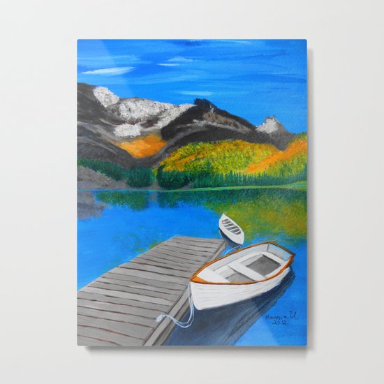 Summer day on the lake Metal Print