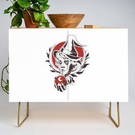 Halloween Witch Mono line Credenza