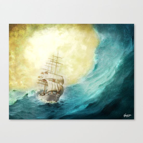 Through Stormy Waters Canvas Print