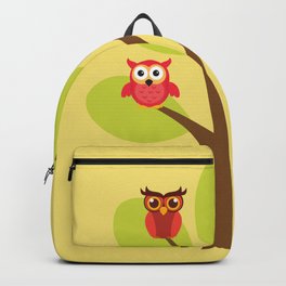 Owls In Tree Cute Kawaii Backpack