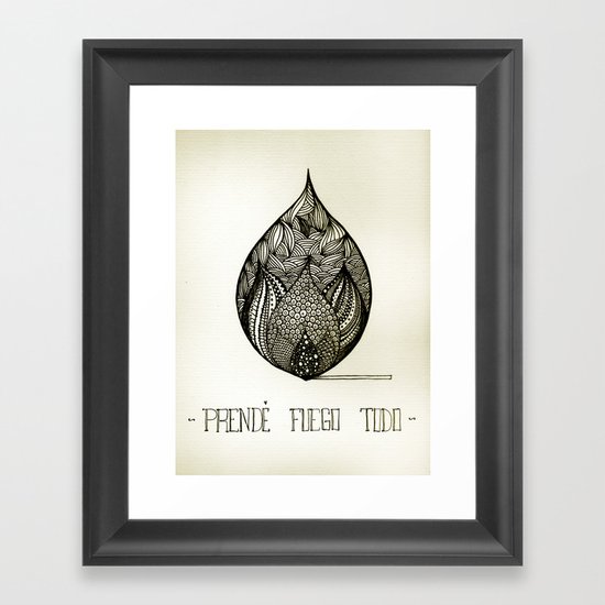 fire Framed Art Print