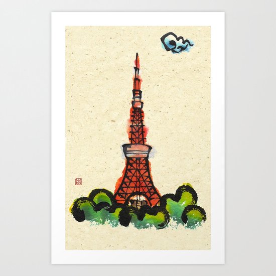 Tokyo Tower Art Print