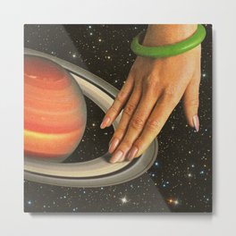 Cosmic Spin - Vinyl Scratch Metal Print
