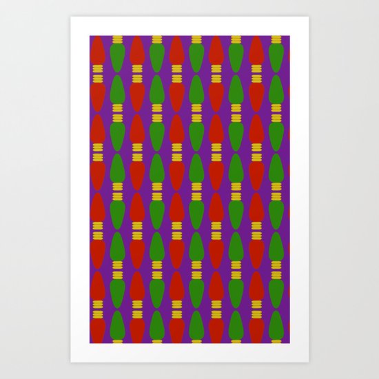 Bulb Wave Royal Art Print