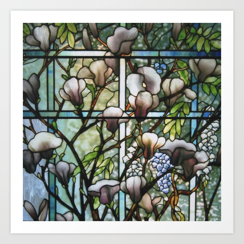 Louis Comfort Tiffany Decorative Stained Glass 8 Art Print By