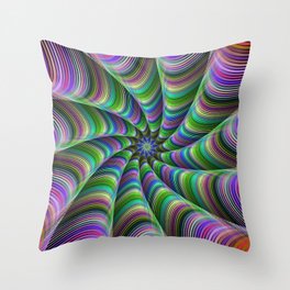 Striped tentacles Throw Pillow
