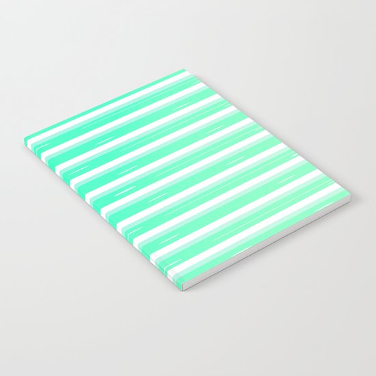 Mint stripes Notebook