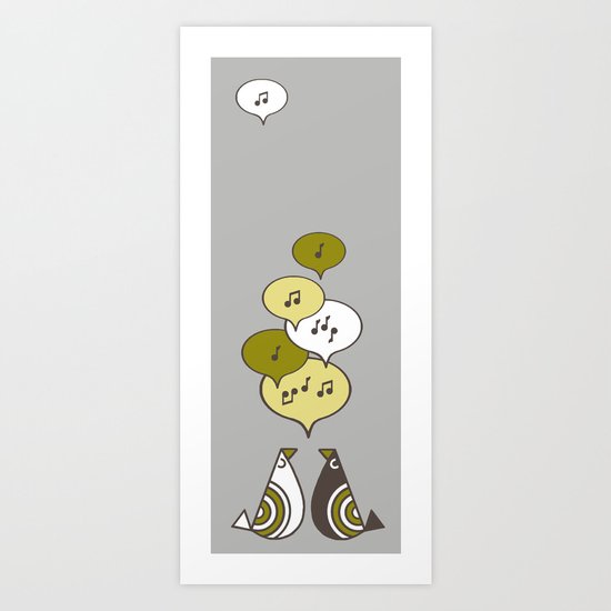 singing birds Art Print