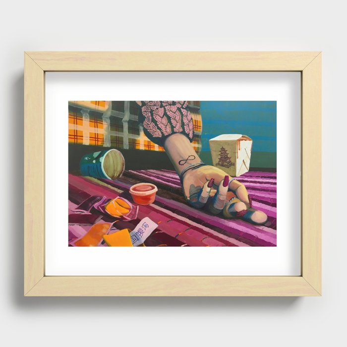 Food Coma Recessed Framed Print
