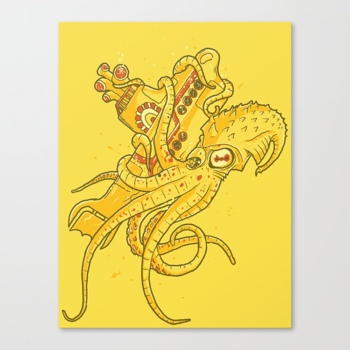 the Yellow Kracken Canvas Print